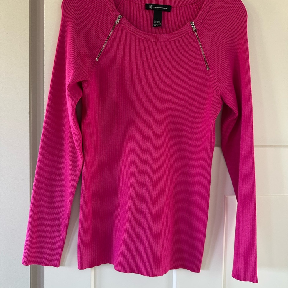 INC International Concepts Fuchsia Long Sleeve Top